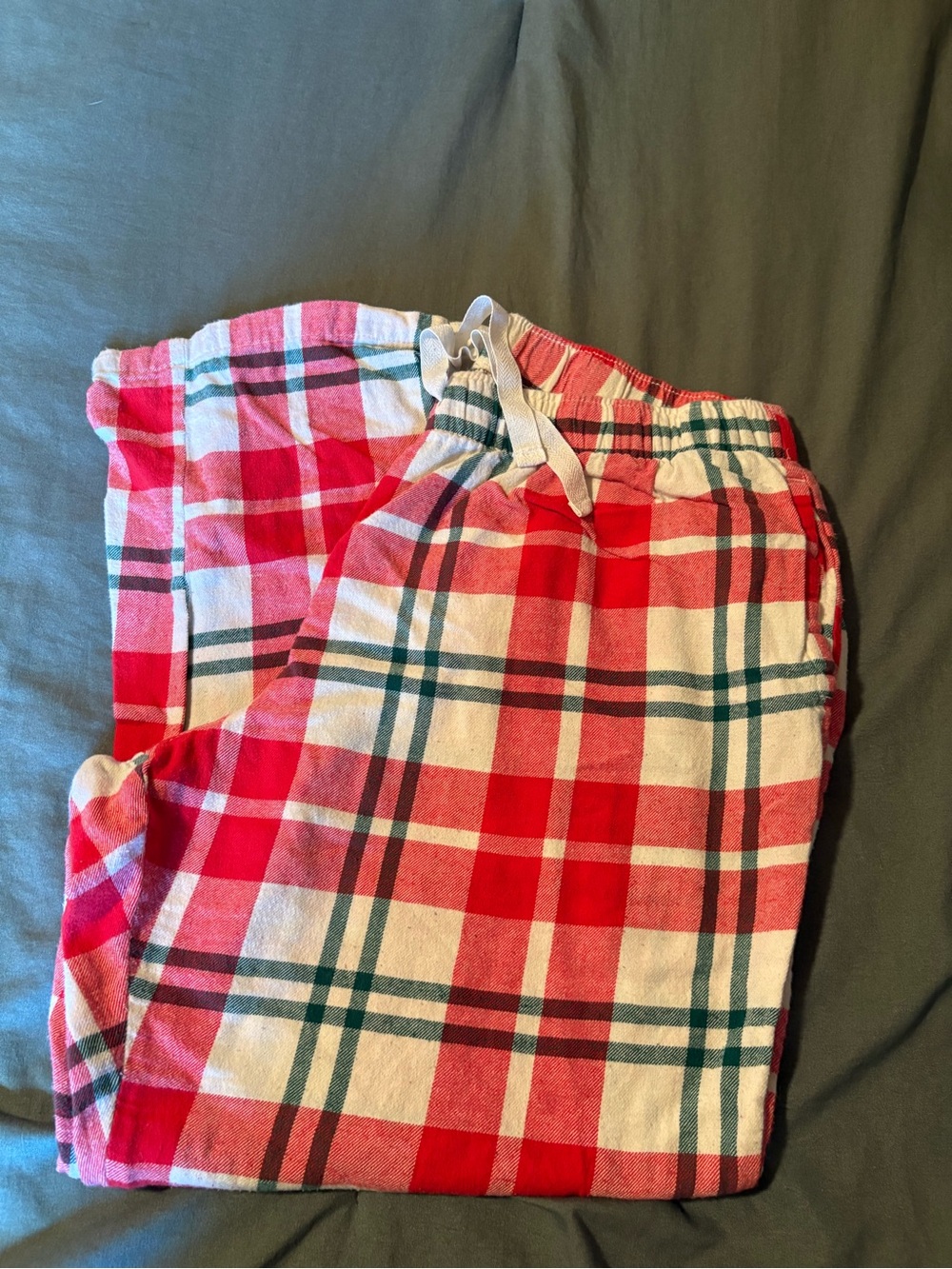 Old Navy Red Cream Plaid womens pajama Pants